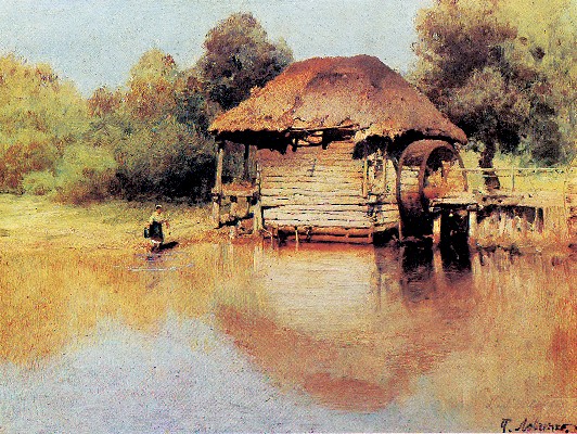 Мал. 3.5. Водяний млин в Україні (з картини 1900 р.)