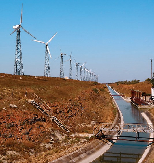 Тарханкутська вітроелектростанція в Криму (Україна)