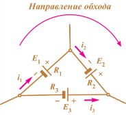 Рис. 6.4. Контур разветвленной электрической цепи