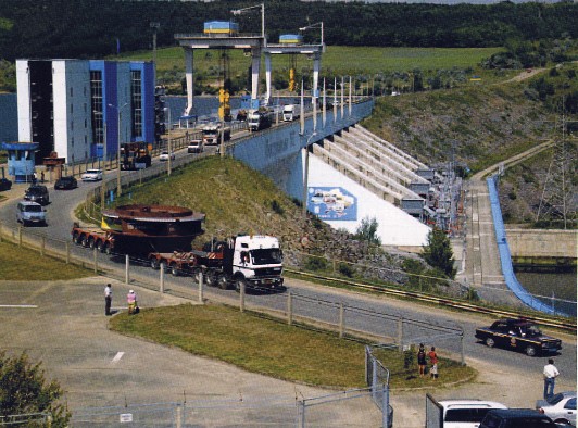 Перевозка рабочего колеса первого агрегата Днестровской ГАЭС